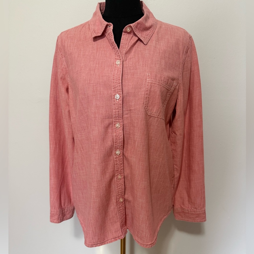 Old Navy Light Red Button Down Casual Shirt